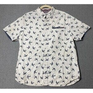 Zipcode Slim Fit  Men’s Shirt Bird Print Size L
